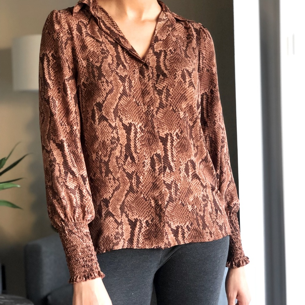 Animal print blouse